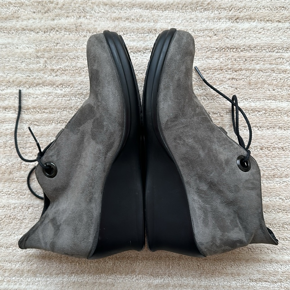 Wolky Hope Pombai Women's Suede Wedge Ankle Booties Shoes Gray Size EU 39 | US 8 - Picture 9 of 17